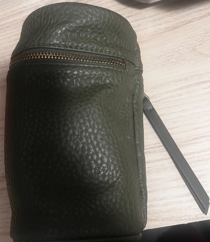 Green leather baby bottle - baby,
